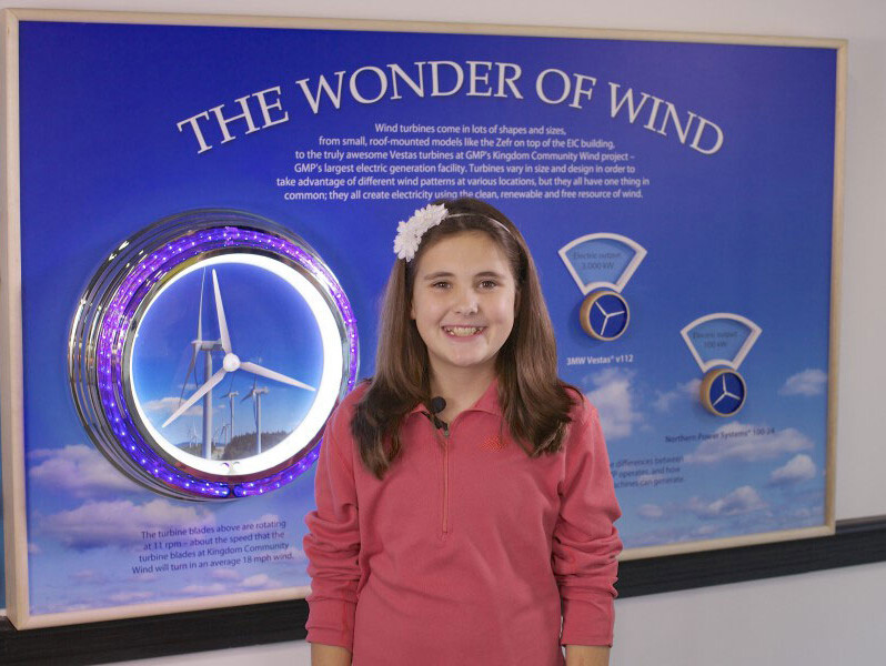 The Wonder of Wind display at the Energy Innovation Center