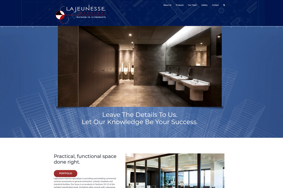 Website for LAJ Interiors designed by The Imagination Company