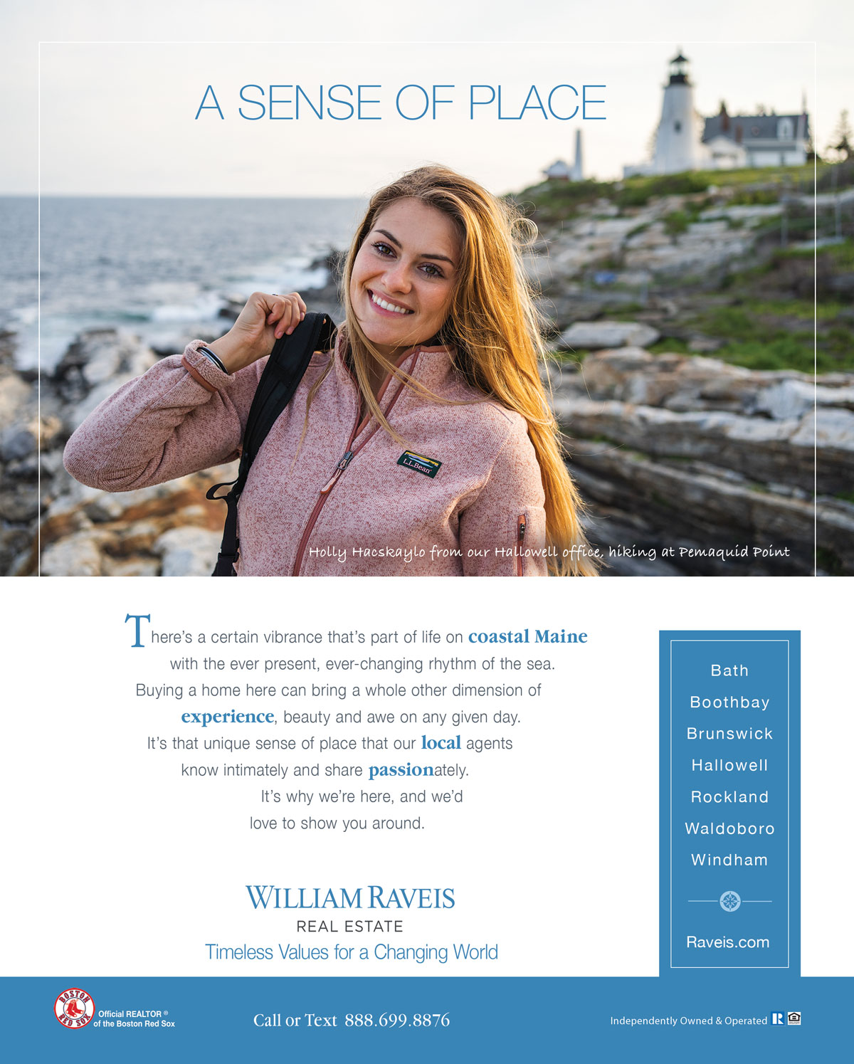 Print ad for William Raveis Maine offices