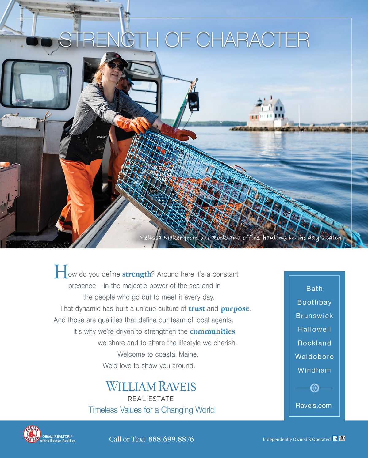 Print ad for William Raveis Maine offices