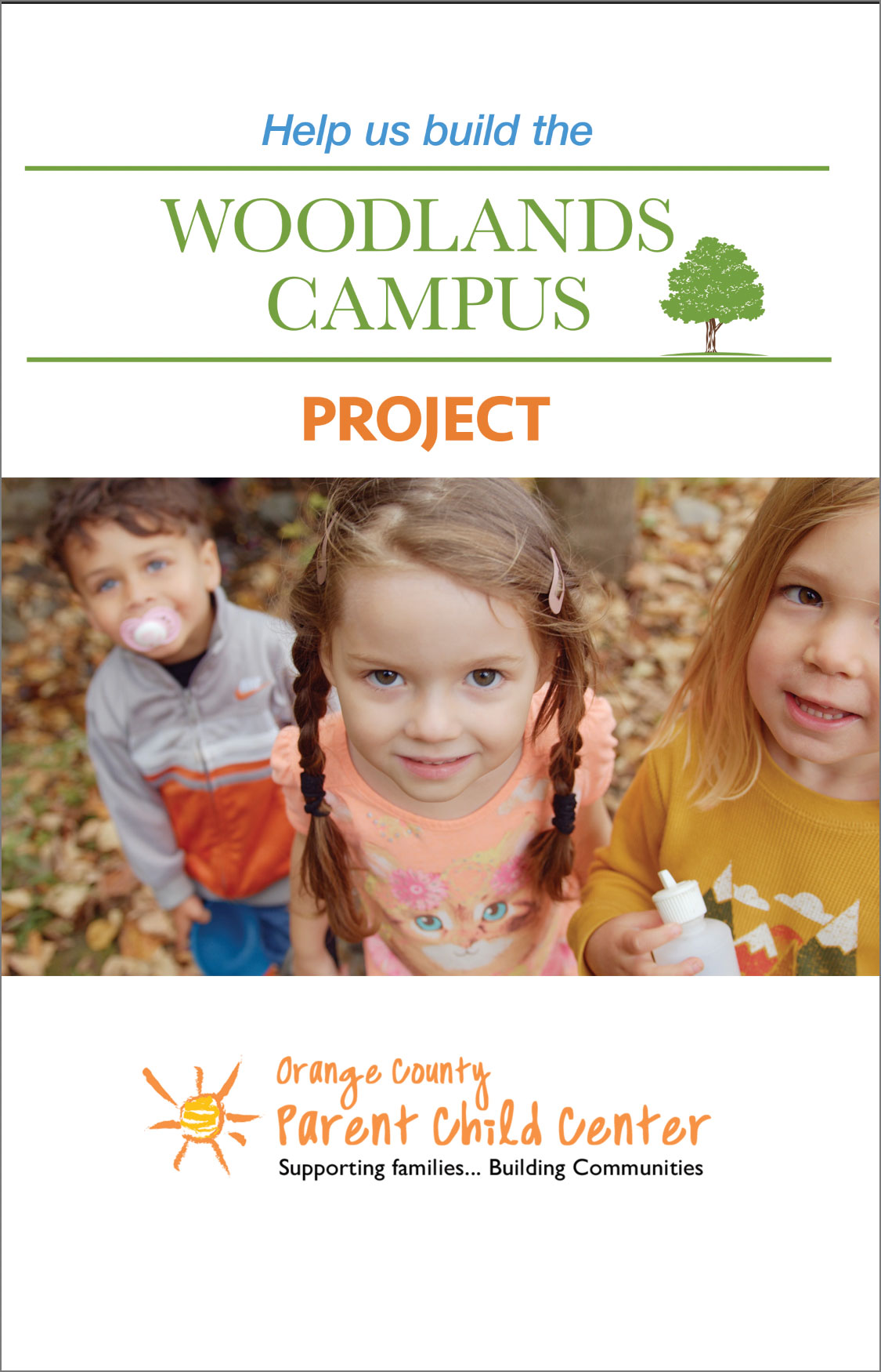 Fundraising brochure designed for Orange County Parent Child Center for the capital campaign