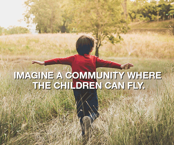 Barre Kids Fly GIF Digital display ad for Barre, Vermont