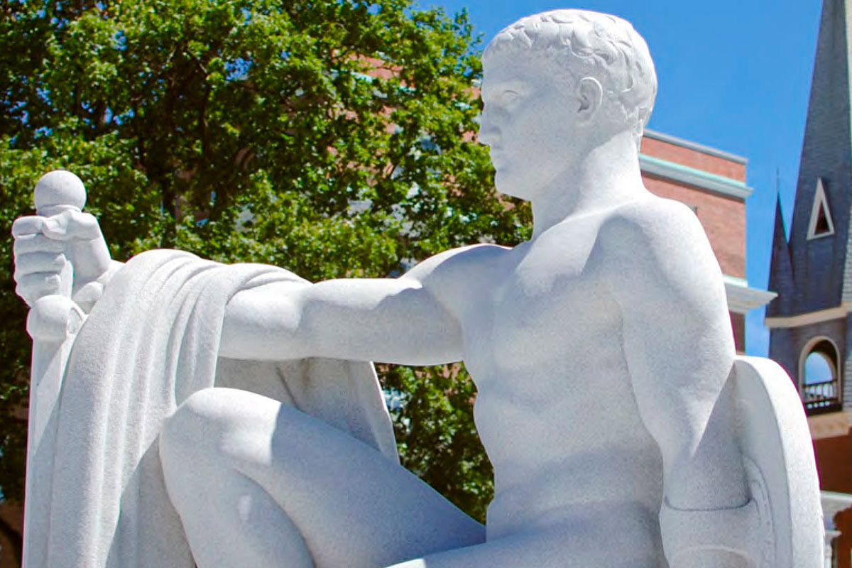 Youth Triumphant granite statue in Barre, Vermont