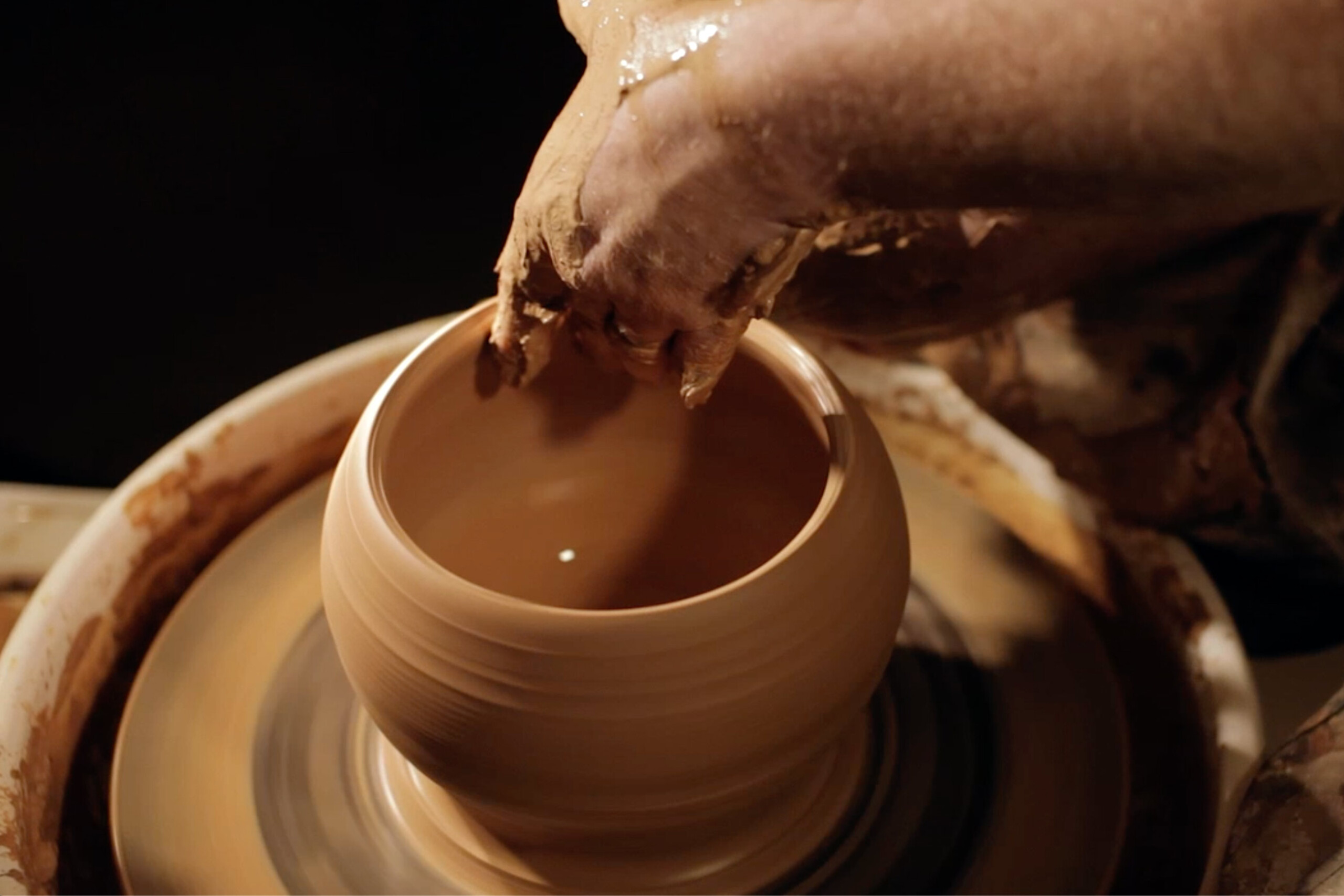 Spinning pots in St. Johnsbury, VT