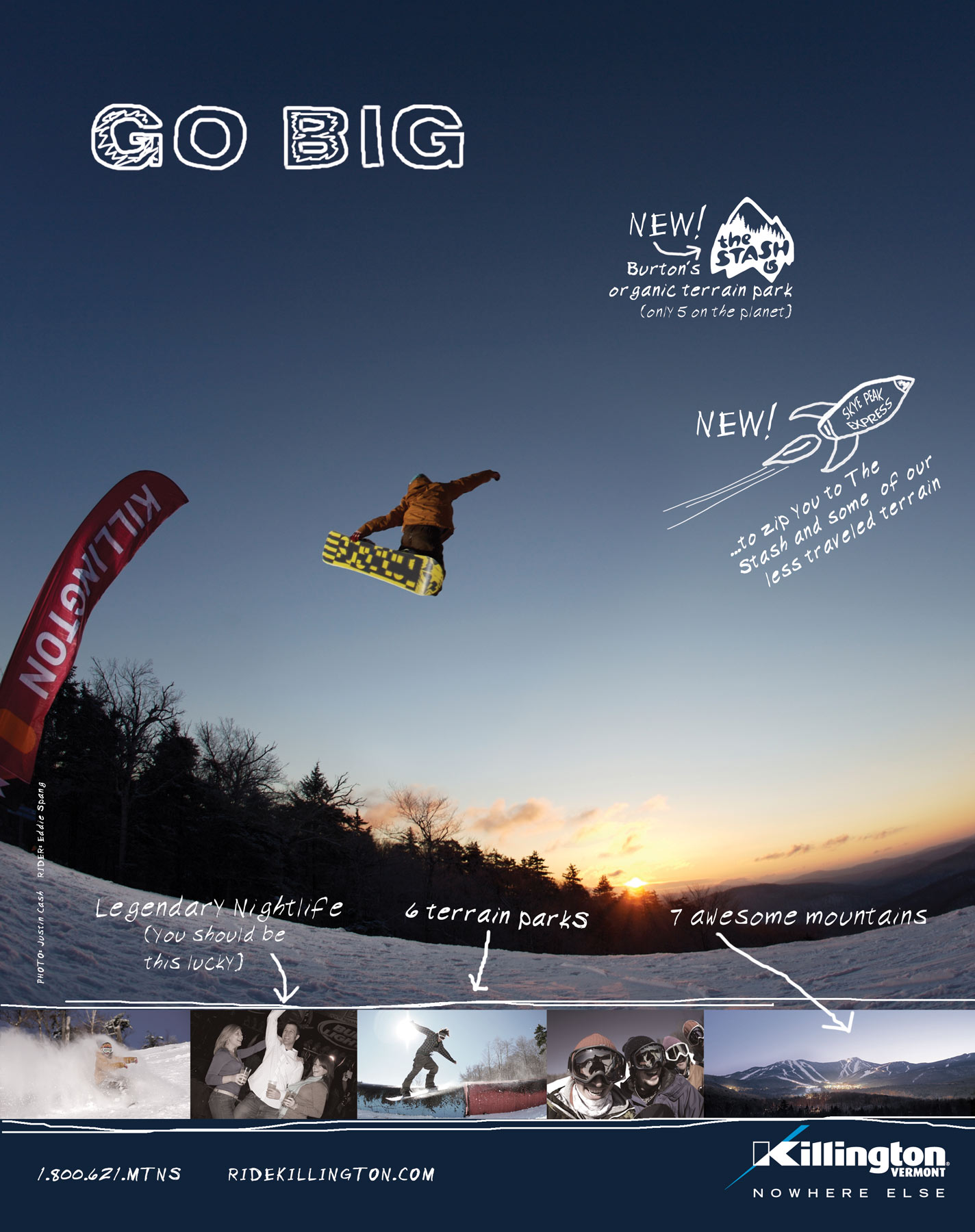 Print ad for Killington Ski Resort