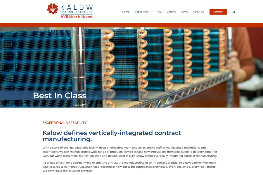 Kalow Technologies' home page