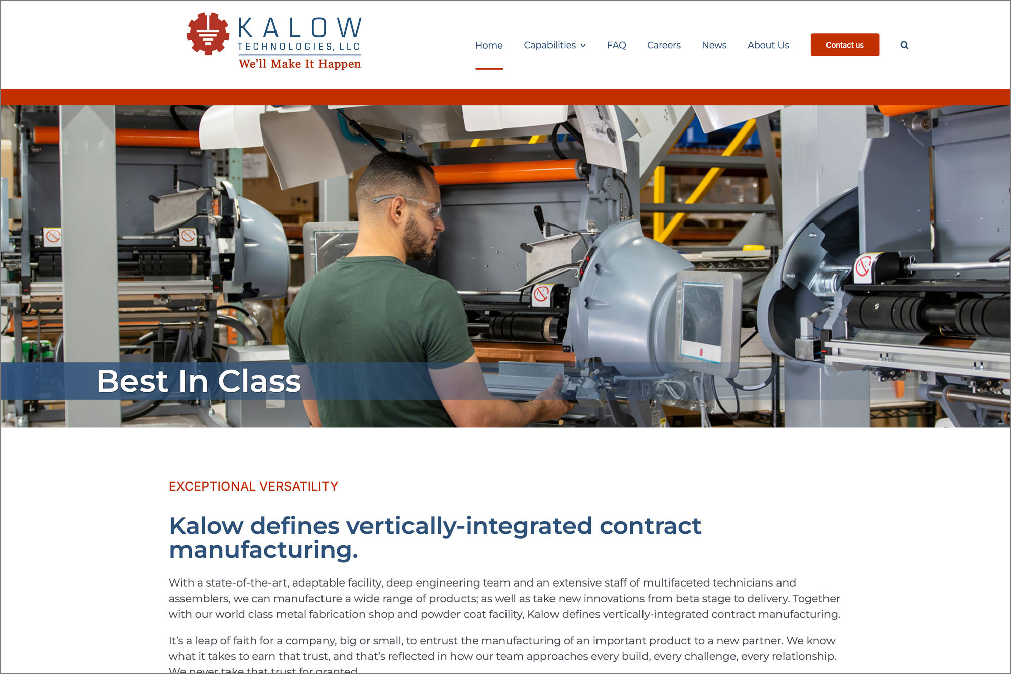 Kalow Technologies' home page