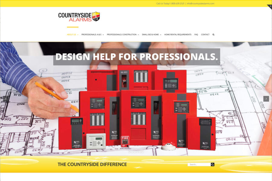 Countryside Alarms home page by The Imagination Company